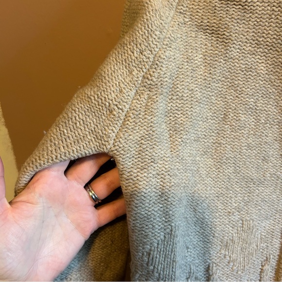 VTG Horny Toad 100% Lambswool Jacket Sweater Zip Up Cardigan Beige Tan Medium - Picture 6 of 6